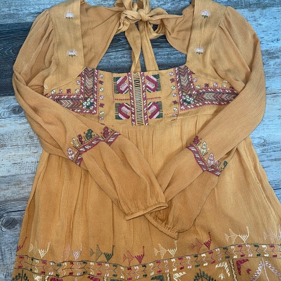 Free People Rhiannon Embroidered Dress Sz (S) - Picture 5 of 14